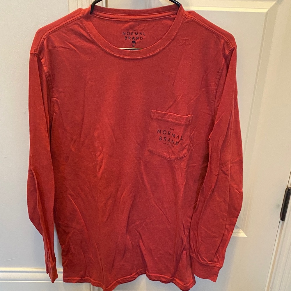 The Normal Brand Men's Red Long Sleeve Shirt